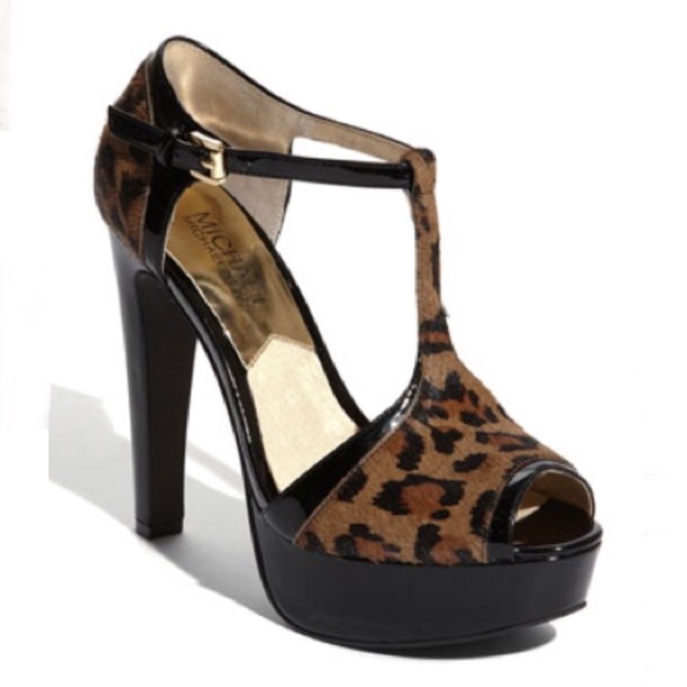 ✨Michael Kors✨Sophia T-Strap Calf Hair Pumps